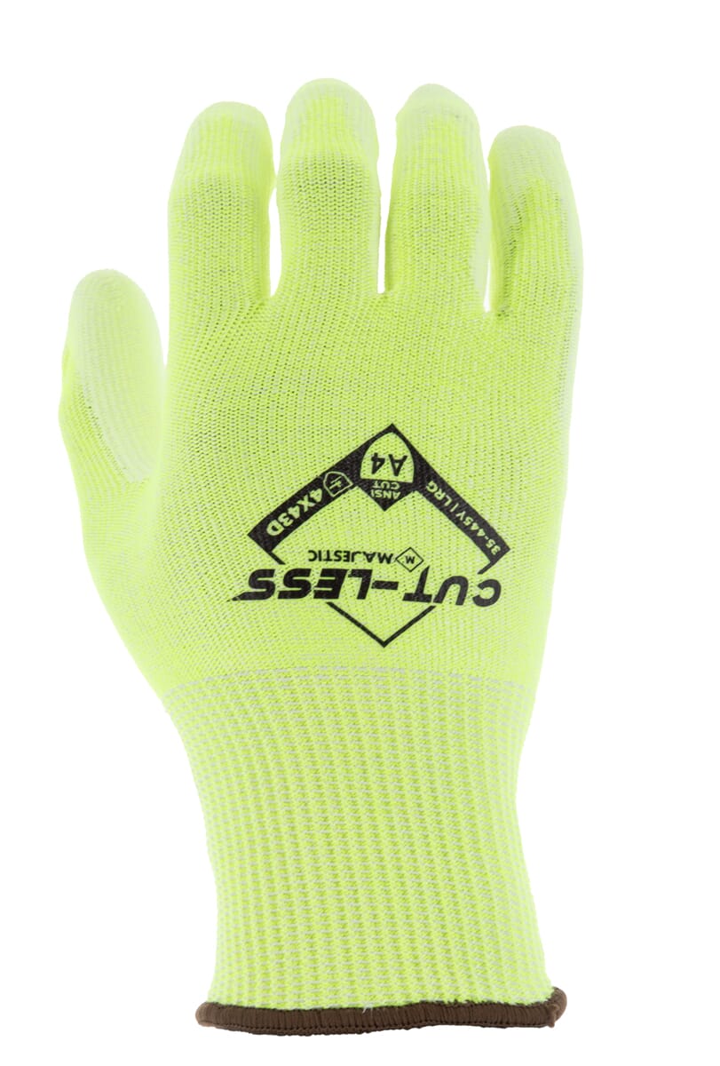 Cut-Less Korplex Glove with Polyurethane Palm, 13g, ANSI A4